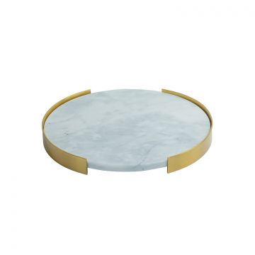 FUGURATO PLATEAU MARBLE 1502 | WHITE - GOLD