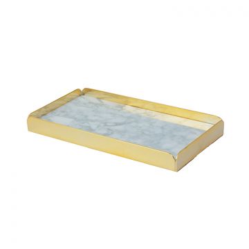 FUGURATO SERVING TRAY MARBLE 1601 | WHITE - GOLD
