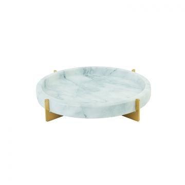 FUGURATO SERVEERSCHAAL MARBLE 2001 | WIT- GOUD