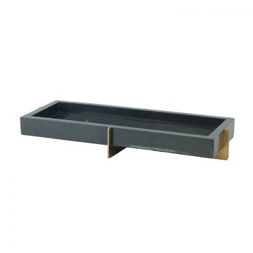 FUGURATO SERVEERSCHAAL MARBLE 2004 | ZWART - GOUD