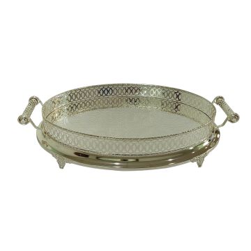 FUGURATO DIENBLAD 803 OVAAL | ZILVER 61X38X12 CM