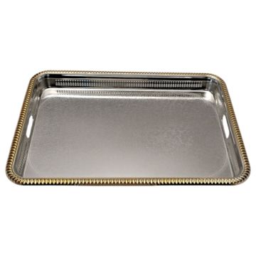 FUGURATO PRÄSENTIERBRETT 153 QUADRAT | SILBER-GOLD 50X36 CM
