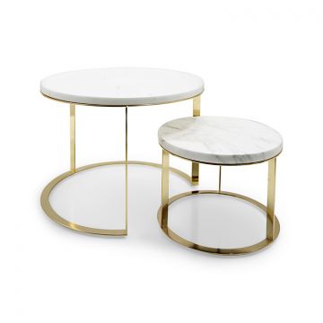 FUGURATO ELEGANCE  PLATEAU 20/14 | MARBLE - GOLD 2-PIECE
