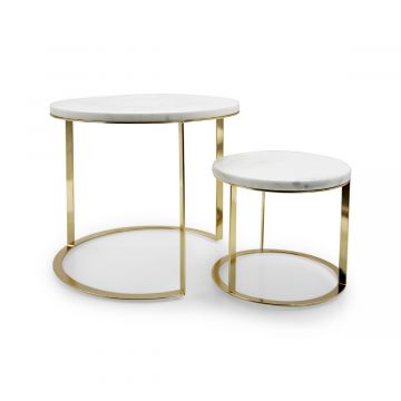 FUGURATO ELEGANCE PLATEAU SET 27/17 | MARBLE - GOLD 2-PIECE