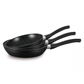 FERVEO NOVA KOEKENPANSET ZWART-WIT | Ø20/24/28 CM 3-DELIG