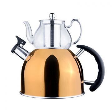 FERVEO GAYA THEEPOTSET 0,8/2,5 L GOUD