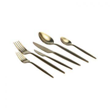 FERVEO SARA BESTECK SET | 36-TEILIG MATT GOLD