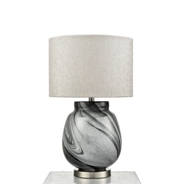 LUMCI SARAH TABLE LAMP | SILVER-GREY Ø38X64 CM