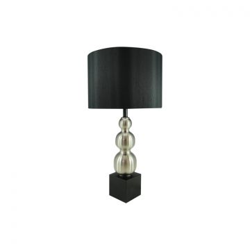 LUMCI MARION TABLE LAMP| SILVER-BLACK Ø30X59 CM