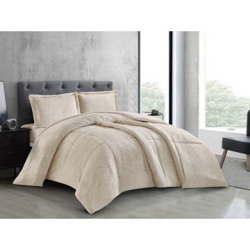 LAVELLA NAZLI TAGESDECKE SET | 260X240 CM BEIGE 3-TEILIG