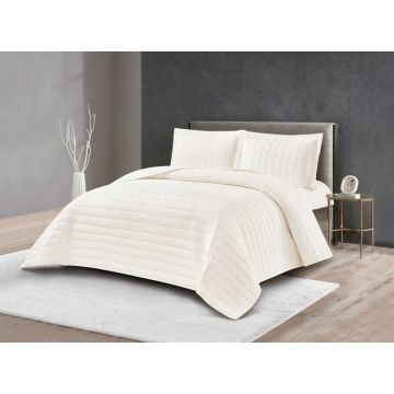 LAVELLA HALE TAGESDECKE SET | 260X240 CM WEIß 3-TEILIG