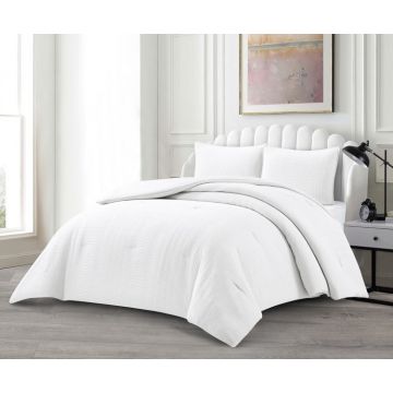 LAVELLA AFET TAGESDECKE SET | 240X250 CM WEIß 3-TEILIG