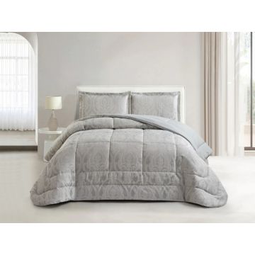 LAVELLA FIRUZE COMFORTER SET | 260X240 CM GREY 3-PIECE