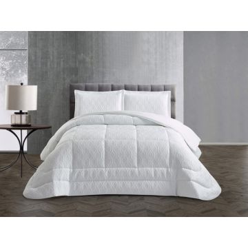 LAVELLA ERVA COMFORTER SET | 260X240 CM WHITE 3-PIECE