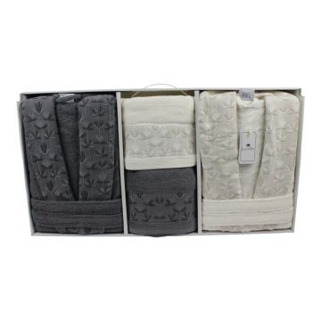 LAVELLA SIBEL WELLNESS SET | HELLGRAU-CREME 6-TEILIG