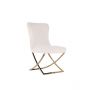 ANDRIA DINING CHAIR GOLD | BEIGE FABRIC MJ11-1