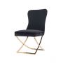 ANDRIA DINING CHAIR GOLD | BLACK FABRIC MJ11-111