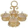 SERVEERSCHAAL CNR2209-4 | 31X31 CM 4-VAKS GOUD