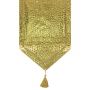 TABLE RUNNER LEATHER LOOK 183 x 33 CM GOLD
