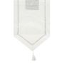 TABLE RUNNER LEATHER LOOK 183 x 33 CM WHITE