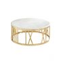 ROMA COFFEE TABLE GOLD | Ø100X42 CM MARBLE 928
