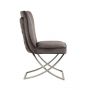 ANDRIA DINING CHAIR | BROWN FABRIC VELU047A