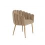 SORRENTO DINING CHAIR GOLD | TAUPE FABRIC MJ11-8