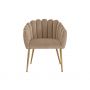 SORRENTO DINING CHAIR GOLD | TAUPE FABRIC MJ11-8