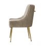 ARONA DINING CHAIR GOLD | TAUPE FABRIC MJ11-8