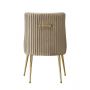 ARONA DINING CHAIR GOLD | TAUPE FABRIC MJ11-8