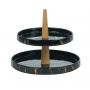 BRICARD SERVING STAND BLACK 8"+ 10 " BAMBOO