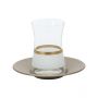 BRICARD LINES TEA GLASS SET | WHIT-GOLD 12-PIECE