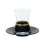 BRICARD LINES TEA GLASS SET | BLACK-GOLD 12-PIECE