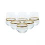 BRICARD LINES  WATER GLASSES SET | WHIT-GOLD 6-PIECE