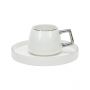 BRICARD ESPRESSO SET 2999 12/S-2 | WIT - ZILVER 12-DELIG