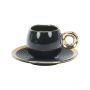 BRICARD ESPRESSO SET 2961 12/S-3 | NOIR - GOLD 12-PIECE