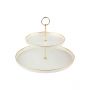 BRICARD REXY SERVING STAND 2-LAYER | 21 - 32 CM PEARL WHITE