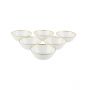 BRICARD KRONOS BOWLS SET | 15 CM FROSTED WHITE-GOLD 6-PIECES