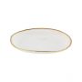 BRICARD KRONOS PLATE | 21 CM FROSTED WHITE-GOLD  6-PIECES