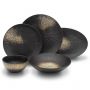 BRICARD AMILLY TABLEWARE SET | BLACK-OCHER 25-PIECE