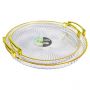 PLASTIC SERVING TRAY SET CNR71-1 | GOLD 2-PIECE