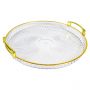 PLASTIC SERVING TRAY SET CNR71-1 | GOLD 2-PIECE