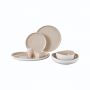 BRICARD COLMAR TABLEWARE SET | WHITE-TAUPE 27-PIECE