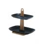 BRICARD 7913 SERVING STAND | BLACK - BAMBOO 4-PIECE