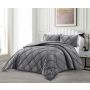 LAVELLA LARA TAGESDECKE SET | 240X250 CM DUNKELGRAU 3-TEILIG