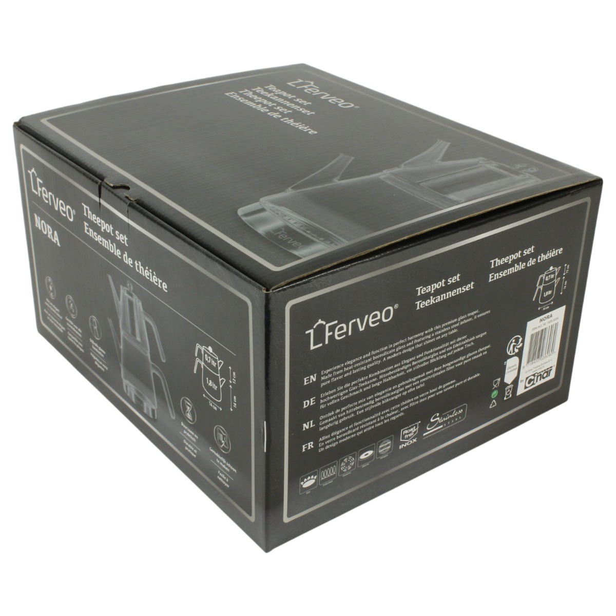 FERVEO NORA TEAPOT SET | 0,7/1,8 L TRANSPARENT