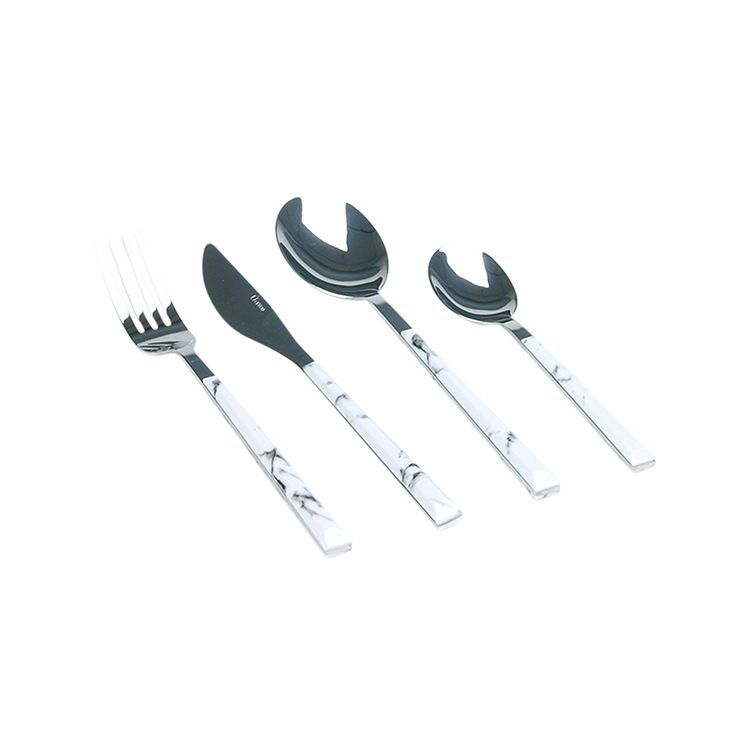 FERVEO ARAS BESTEKSET 24-DELIG WIT MARMER