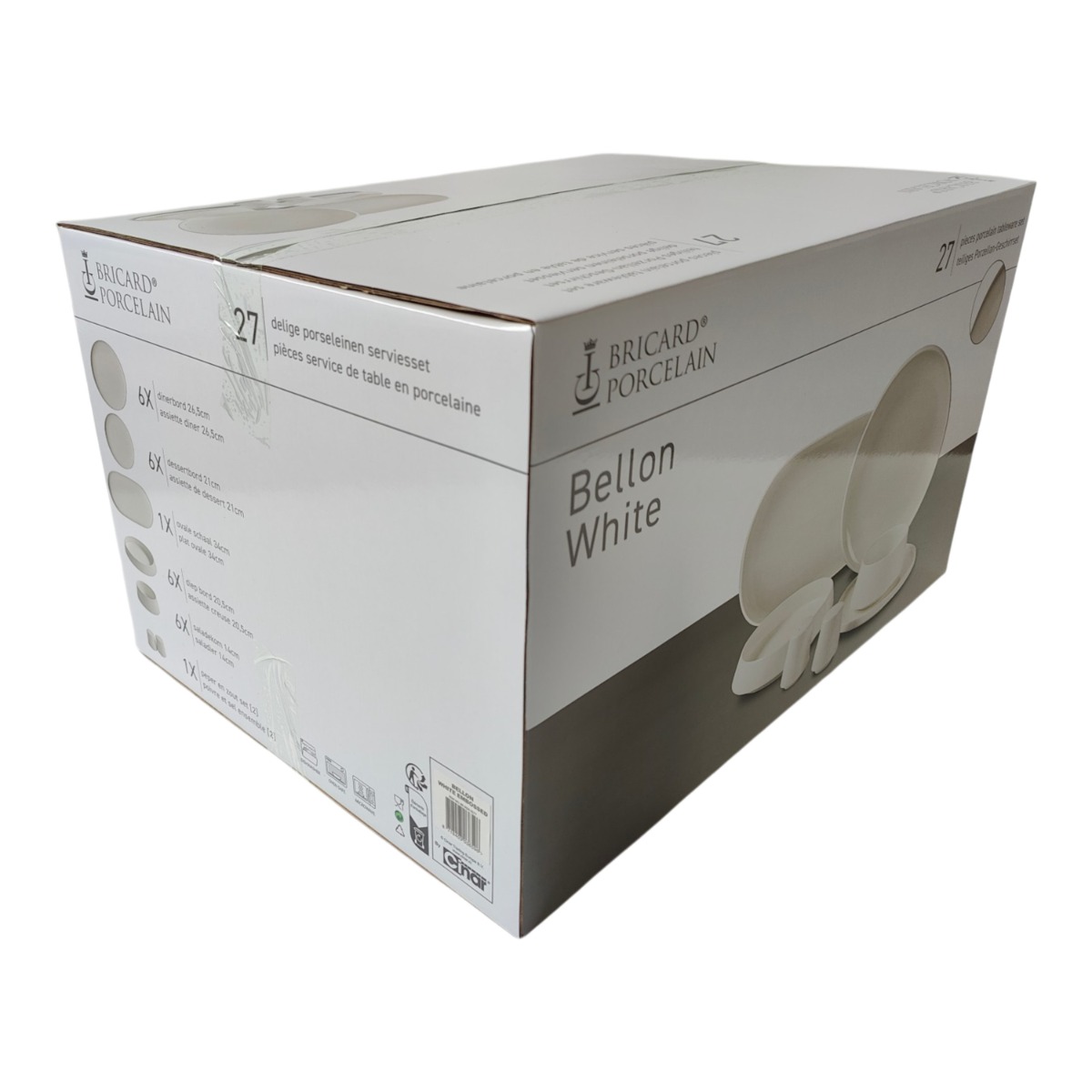 BRICARD BELLON GESCHIRR SET | WEIß 27-TEILIG