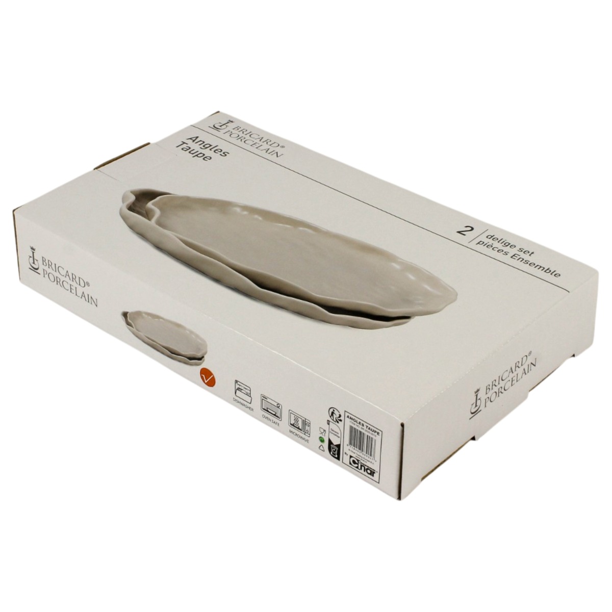BRICARD ANGLES SCHALENSET | 24,3X14,6X2,0 CM TAUPE 2-DELIG