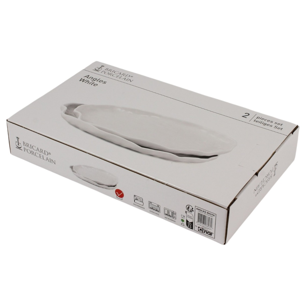 BRICARD ANGLES SCHALENSET | 24,3X14,6X2,0 CM WIT 2-DELIG